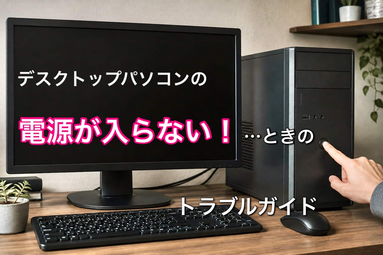 デスクトップパソコンの電源が入らないときのトラブルガイド｜対処法と原因を解説