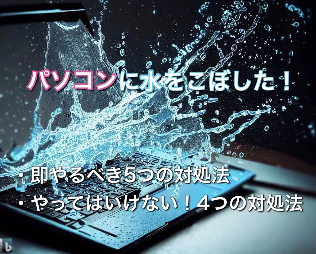 パソコンに水をこぼした